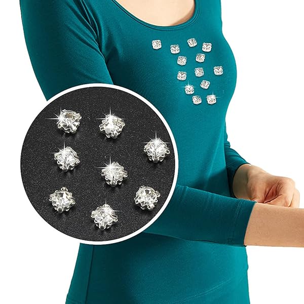 LolliBeads 100 Pcs LolliBeads Crystal Sew-On Rhinestones - White 4mm Czech Glass with Silver Plated Prongs - View 7 of 7