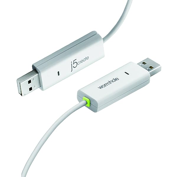 j5create j5create JUC100 USB Cable: Effortlessly Share Data, Keyboard & Mouse Between Two Windows PCs