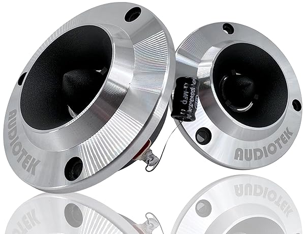" Audiotek ATW440P 500W 1.75" Titanium Super Tweeter Pair for Cars - High-Quality Sound Upgrade"