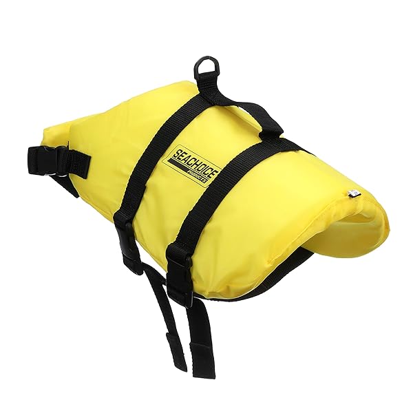 SEACHOICE Seachoice Adjustable Dog Life Vest Yellow Small 15-20 Lbs with Grab Handle for Safety and Comfort - View 2 of 8
