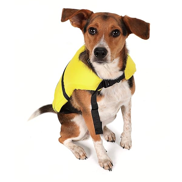 SEACHOICE Seachoice Adjustable Dog Life Vest Yellow Small 15-20 Lbs with Grab Handle for Safety and Comfort - View 5 of 8