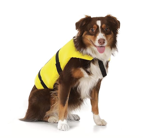 SEACHOICE Seachoice Adjustable Dog Life Vest Yellow Small 15-20 Lbs with Grab Handle for Safety and Comfort - View 6 of 8