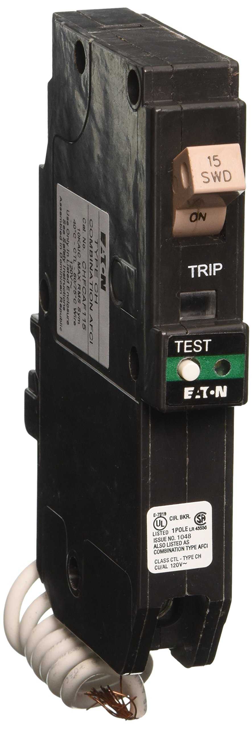 Buy Eaton CHFCAF115 15-Amp Single Pole Cutler Hammer Combo Arc Fault Circuit Breaker Online