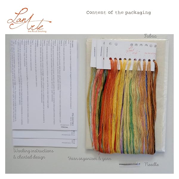 Lanarte LanArte Cross Stitch Embroidery Kits for Adults Preprinted 100 Cotton Design 13210 x 160 Inches 52 x 63 cm 4 Seasons - View 4 of 6