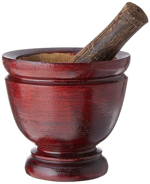 GABUR 5-Inch Thai Mortar and Pestle: Essential Kitchen Tool for Authentic Thai Recipes
