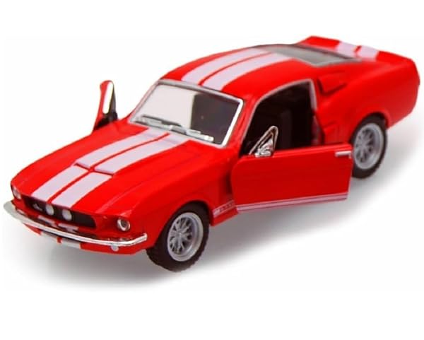 KiNSMART KiNSMART 1967 Ford Shelby Mustang GT500 Red Diecast Model Toy Car 1:38 Scale 5 Inch Collectible