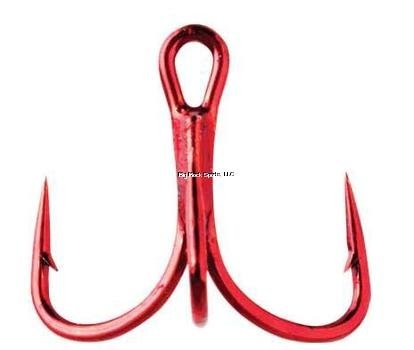 Mustad Mustad KVD Elite Triple Grip Treble Hooks - 2X Short, 1X Strong, Red Size 6 for Ultimate Fishing Performance