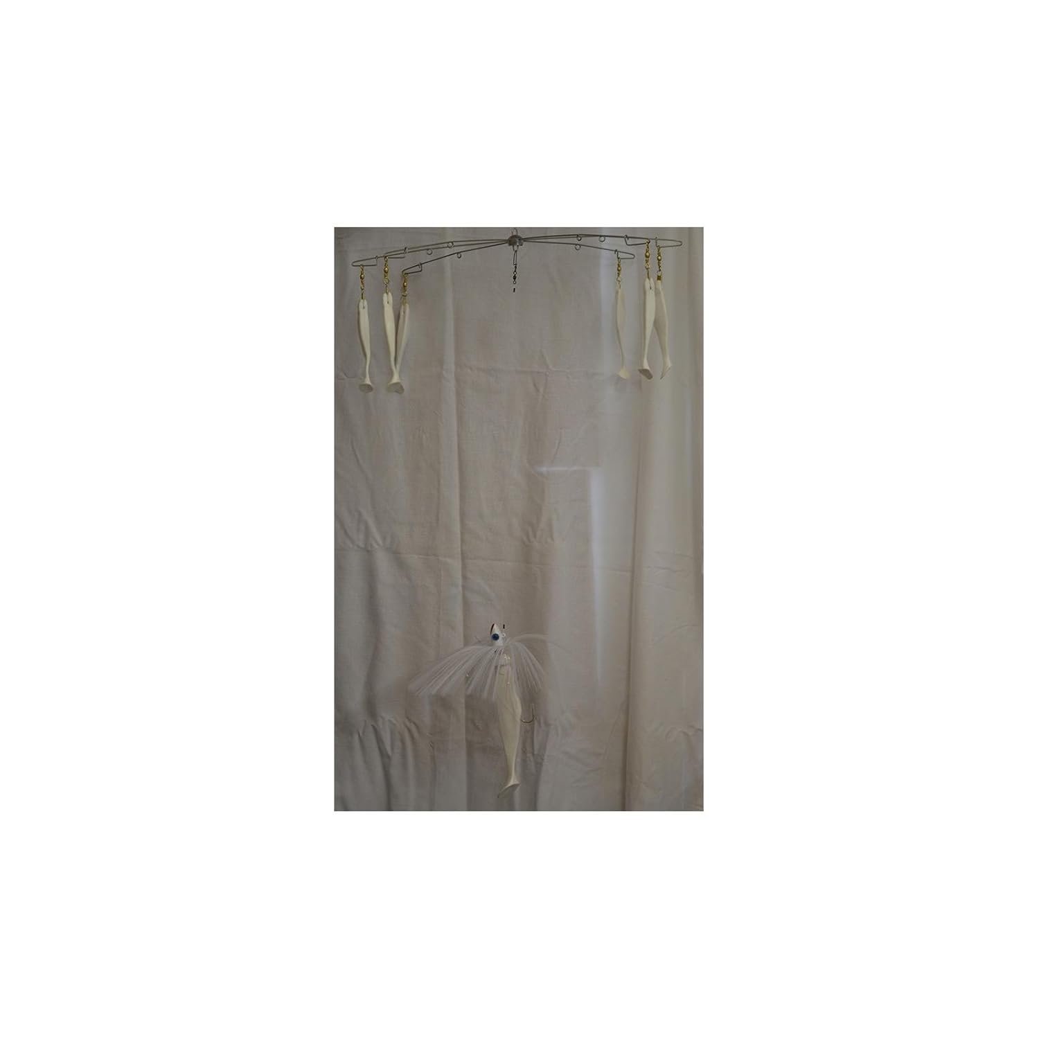 Blue Water Candy Blue Water Candy 60026 15 Inch Standard Umbrella Rig 6 Arms White Finish for Fishing