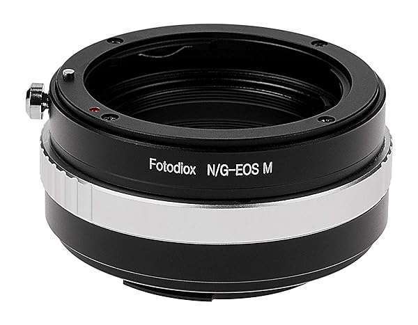 Fotodiox Lens Mount Adapter for Nikon G/DX to Canon EOS M - Aperture Control Included