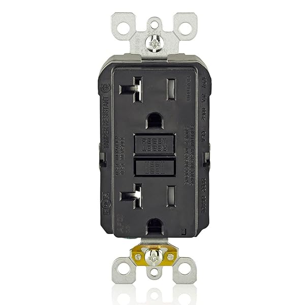Leviton Leviton AFCI Outlet 20 Amp - Self-Test, Tamper-Resistant, LED Indicator, Fire Protection - AFTR2-E Black