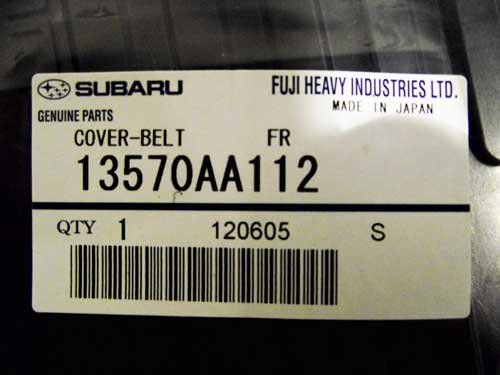 Subaru Subaru Center Outer Timing Cover 1999 Legacy 1999-2005 Impreza 99-05 Forester Genuine OEM 13570AA112 - View 3 of 3