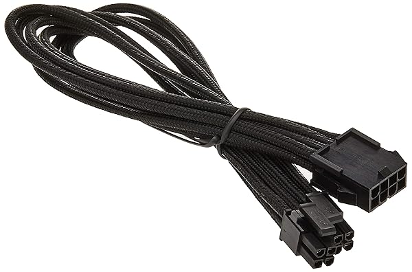 Buy Silverstone Tek 8-Pin EPS12V Power Supply Cable Extension (PP07-EPS8B) - High-Quality Sleeved Connector