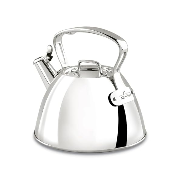 All-Clad All-Clad 2 Quart Stainless Steel Tea Kettle for Induction Cookware - Premium Silver Pots & Pans