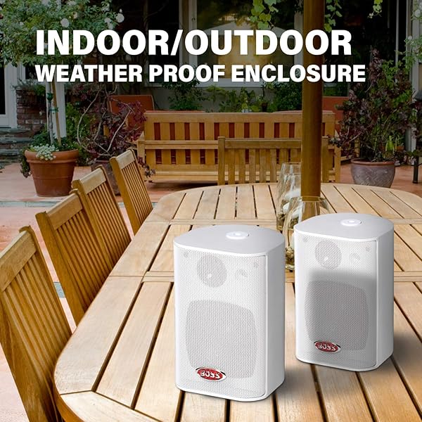 BOSS Audio Systems Boss Audio MR4.3W 200W 3-Way Marine 4-Inch Speakers - Enclosed White System for Superior Sound - View 3 of 7