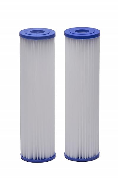 EcoPure EcoPure EPW2P Pleated Whole Home Water Filter - Universal Fit for Major Brands (2 Pack)