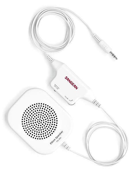 Sangean Sangean PS-300 Pillow Speaker with In-line Volume Control and Amplifier (White) - View 3 of 5