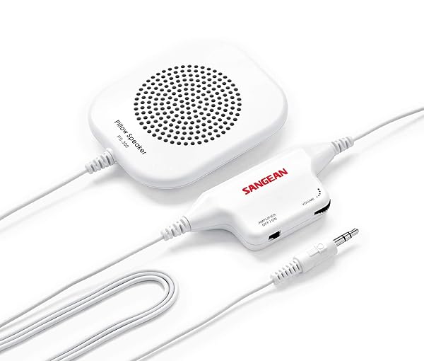 Sangean Sangean PS-300 Pillow Speaker with In-line Volume Control and Amplifier (White) - View 4 of 5