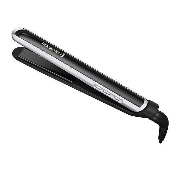 Remington Remington Pearl Pro Ceramic Flat Iron: 1-Inch Floating Plates, Fast 30 Sec Heat, Sleek Black & White Design