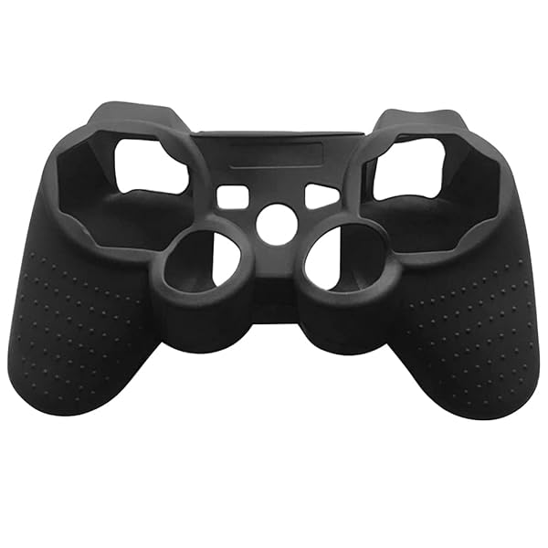 OSTENT OSTENT Black Silicone Gel Case for PS2 & PS3 Controllers - Soft Skin Protective Cover