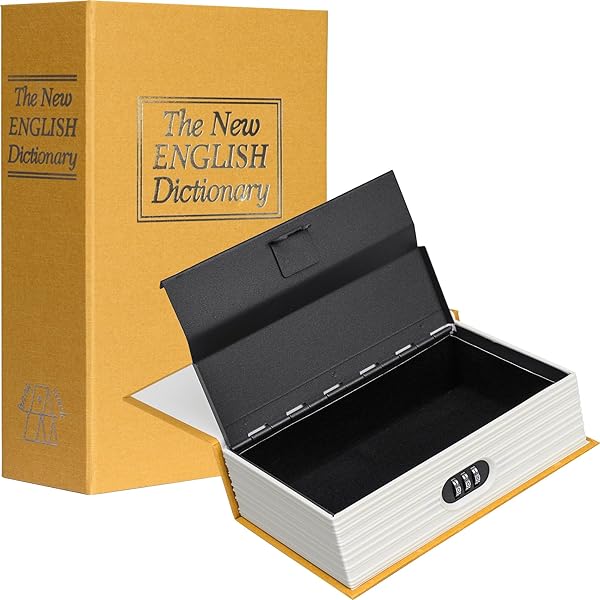 BARSKA Barska Portable Diversion Book Safe: Secret Hidden Storage Lock Box with Combo Dictionary