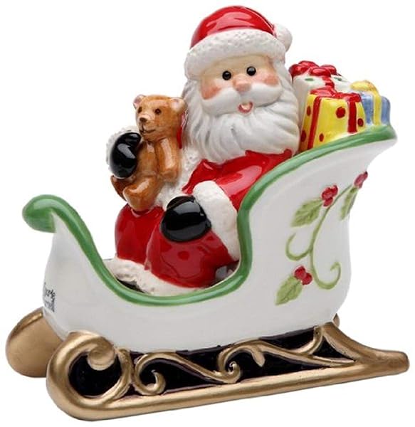 Cosmos Gifts Cosmos Gifts Santa in Sleigh Salt and Pepper Set - 3-7/8 Inch Holiday Decor