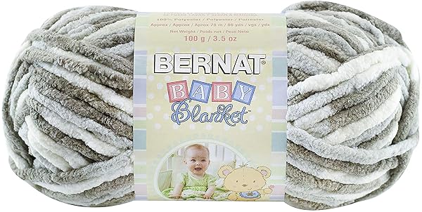 Bernat Bernat Baby Blanket Yarn - 3.5 oz Super Bulky in Little Sand Castles | Perfect for Cozy Baby Projects - View 2 of 6