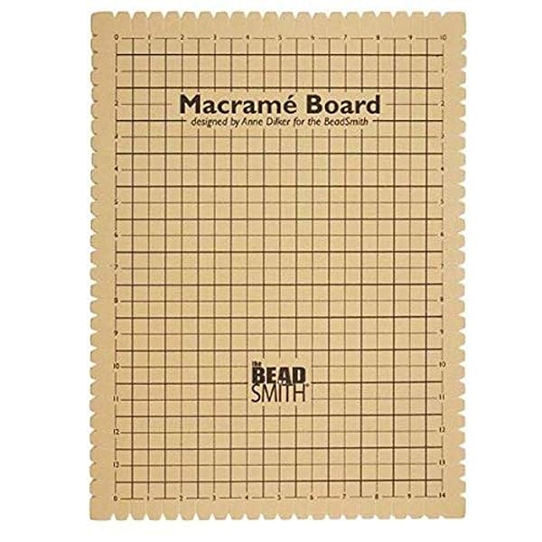 The Beadsmith "Beadsmith Macrame Board 11.5x15.5" - Perfect Foam Tool for Knotting & Bracelet Projects with Grid & Instructions"