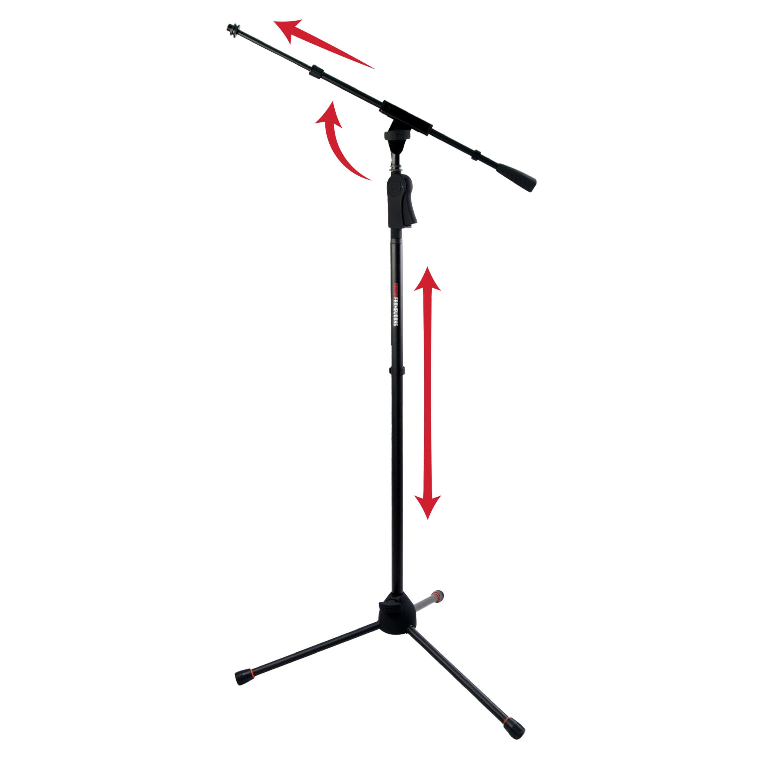 Buy Gator Frameworks Deluxe Tripod Microphone Stand with Clutch & Boom Arm - GFW-MIC-2120 for Perfect Sound