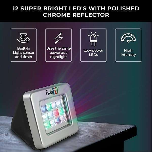 FakeTV FakeTV FTV-11: Advanced Burglar Deterrent & Realistic TV Simulator for Home Security - View 5 of 9