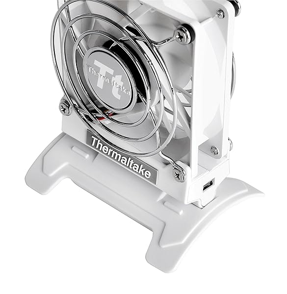 Thermaltake Thermaltake Mobile Fan III: Compact Portable Desk Fan with Swivel & Retractable Cable - Perfect Cooling Solution - View 4 of 8