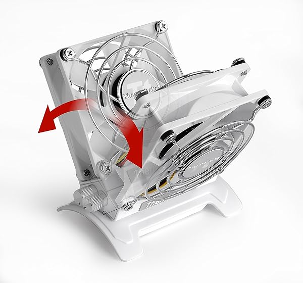 Thermaltake Thermaltake Mobile Fan III: Compact Portable Desk Fan with Swivel & Retractable Cable - Perfect Cooling Solution - View 6 of 8