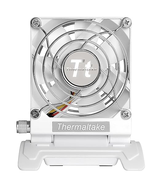 Thermaltake Thermaltake Mobile Fan III: Compact Portable Desk Fan with Swivel & Retractable Cable - Perfect Cooling Solution - View 2 of 8