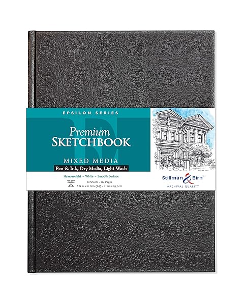Stillman & Birn Stillman & Birn Epsilon A4 Hardbound Sketchbook - 150 GSM White Paper, Smooth Surface for Artists