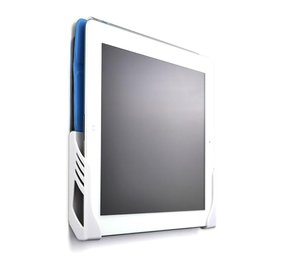 Dockem Dockem White Koala Tablet Wall Mount: Universal Damage-Free Adhesive Dock for iPad, Android & Windows Devices