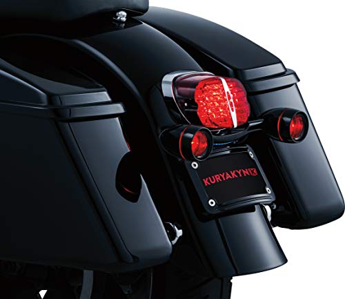 Kuryakyn Upgrade Your Harley: Kuryakyn 5482 Deep Dish Bezel for 2000-19 Models with Red Lens & Gloss Black Finish - View 3 of 5