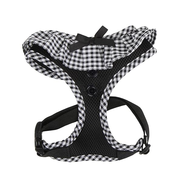 PUPPIA Vivien Dog Harness No Pull No Choke Adjustable Walking Training for Small Dogs Black Large All Season