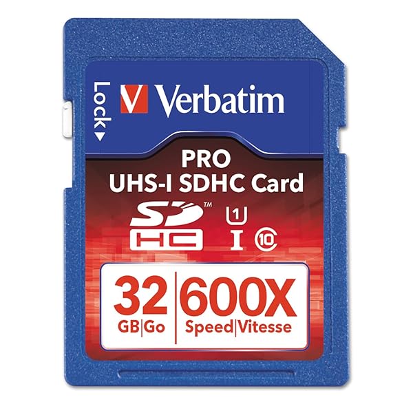 Verbatim 32GB Pro 600X SDHC Memory Card - UHS-I V30 U3 Class 10 for Fast Data Transfer