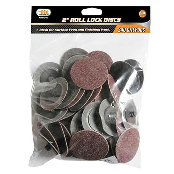 IIT IIT 82043 Roll Lock 240 Grit Sanding Discs - 50-Piece Set for Smooth Finishing - View 2 of 2