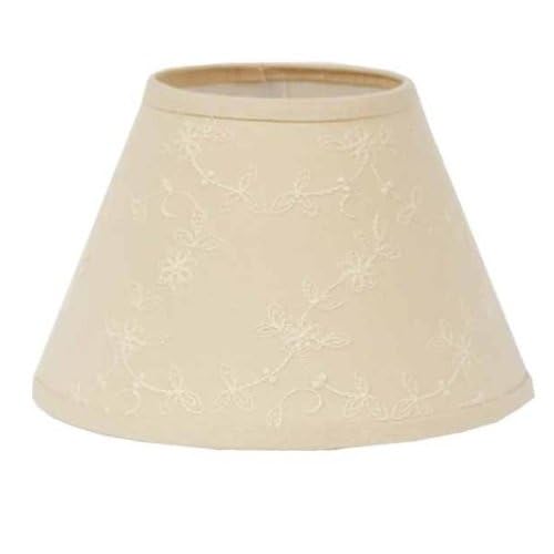 Home Collections by Raghu Candlewicking Cream 16 Inch Washer Fabric Lamp Shade by Raghu for Elegant Home Decor - View 2 of 5