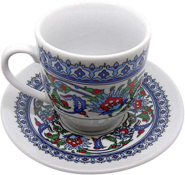Gural Authentic Turkish Coffee Set: Elegant Cup and Saucer for Perfect Brewing Experience
