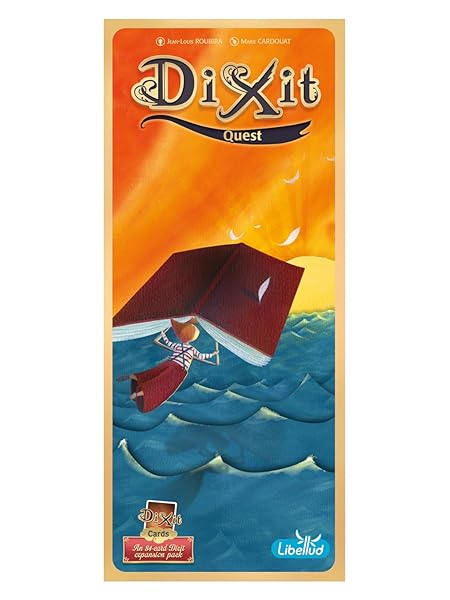 Asmodee Dixit Quest Board Game Expand Imagination with 84 New Cards Fun Family Game for Kids and Adults Ages 8 Plus 3 to 6 Players 30 Minute Playtime