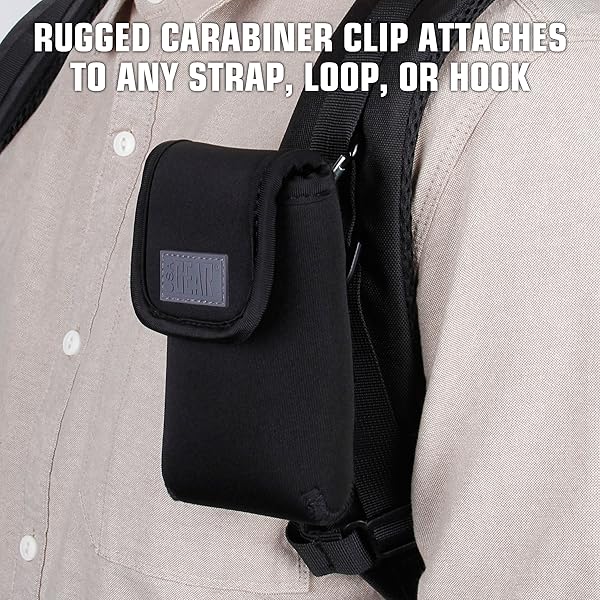 USA Gear USA Gear Portable AM FM Radio Case - Travel Pouch with Belt Loop & Carabiner for C. Crane, Retekess, BTECH & More - View 6 of 10