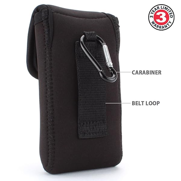 USA Gear USA Gear Portable AM FM Radio Case - Travel Pouch with Belt Loop & Carabiner for C. Crane, Retekess, BTECH & More - View 7 of 10