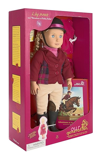 Our Generation Our Generation Doll Lily Anna 18 Inch Deluxe Equestrian Horse Riding Doll with Book and Accessories for Ages 3 and Up - View 2 of 7