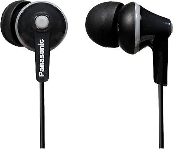 Panasonic Panasonic RP-HJE125E-K Wired Earphones with 3.5mm Jack - Stylish Black Sound Quality