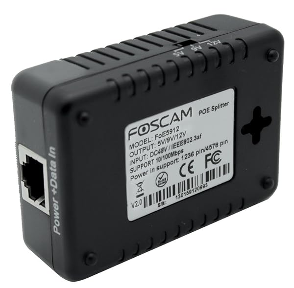 Amcrest Amcrest Active PoE Splitter Adapter - IEEE 802.3af, 100m Range, 5V/12V Output for Reliable Power Supply - View 6 of 6