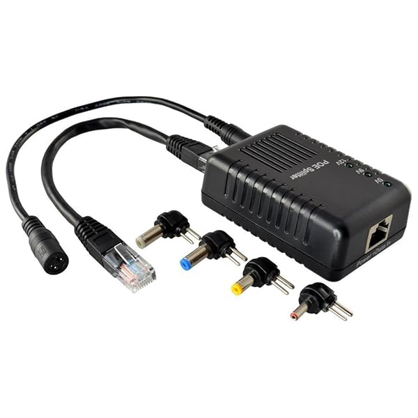 Amcrest Amcrest Active PoE Splitter Adapter - IEEE 802.3af, 100m Range, 5V/12V Output for Reliable Power Supply - View 2 of 6