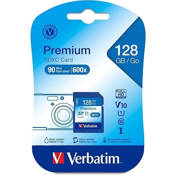 Verbatim Verbatim 128GB Premium SDXC Memory Card - UHS-I V10 U1 Class 10 for Fast Data Transfer - View 4 of 4