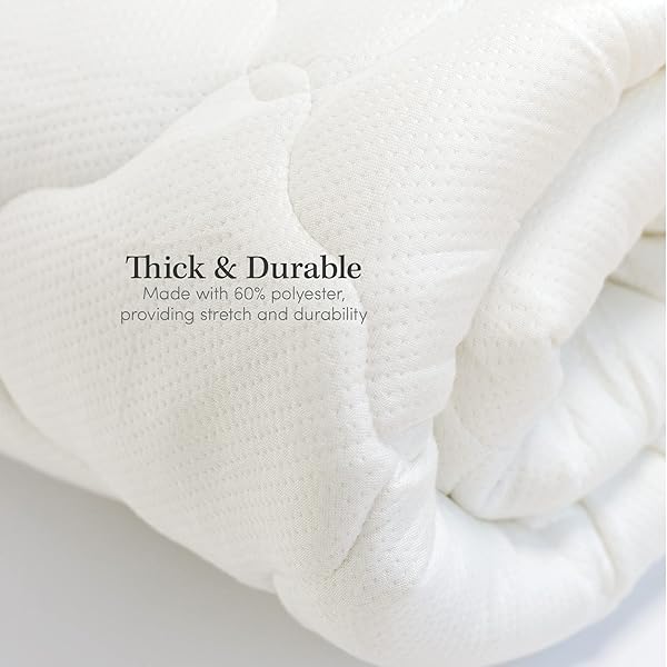 ExceptionalSheets ExceptionalSheets Rayon from Bamboo Mattress Pad Extra Plush Cooling Topper Twin XL with Fitted Skirt for Ultimate Comfort - View 7 of 8