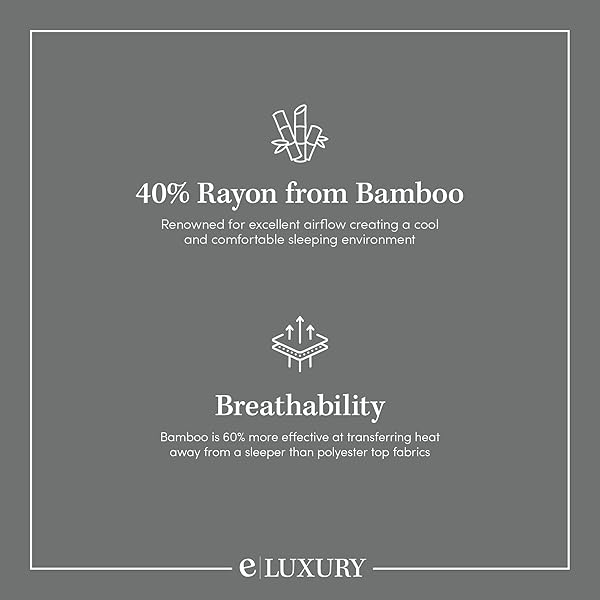 ExceptionalSheets ExceptionalSheets Rayon from Bamboo Mattress Pad Extra Plush Cooling Topper Twin XL with Fitted Skirt for Ultimate Comfort - View 8 of 8